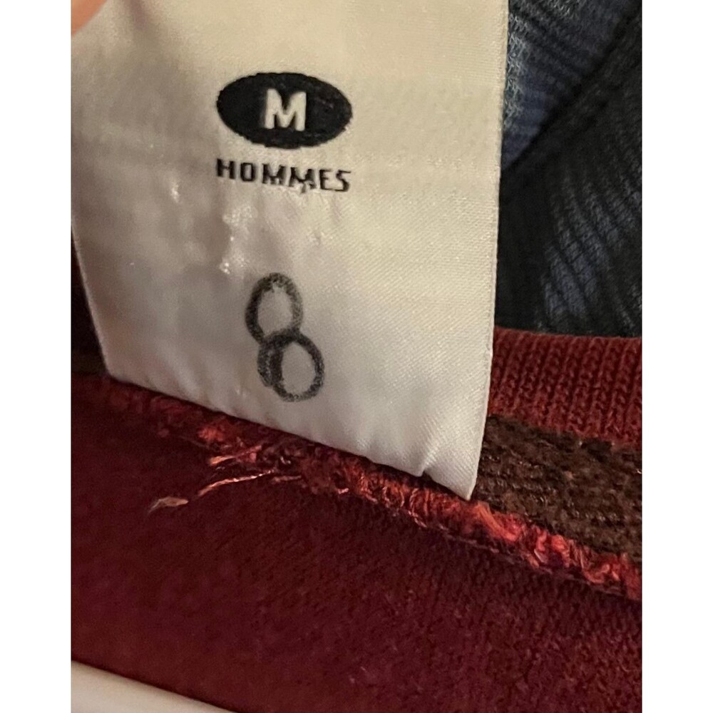 Columbia Mens Medium Crewneck Shirt Red Long Sleeve Cotton - Picture 4 of 5